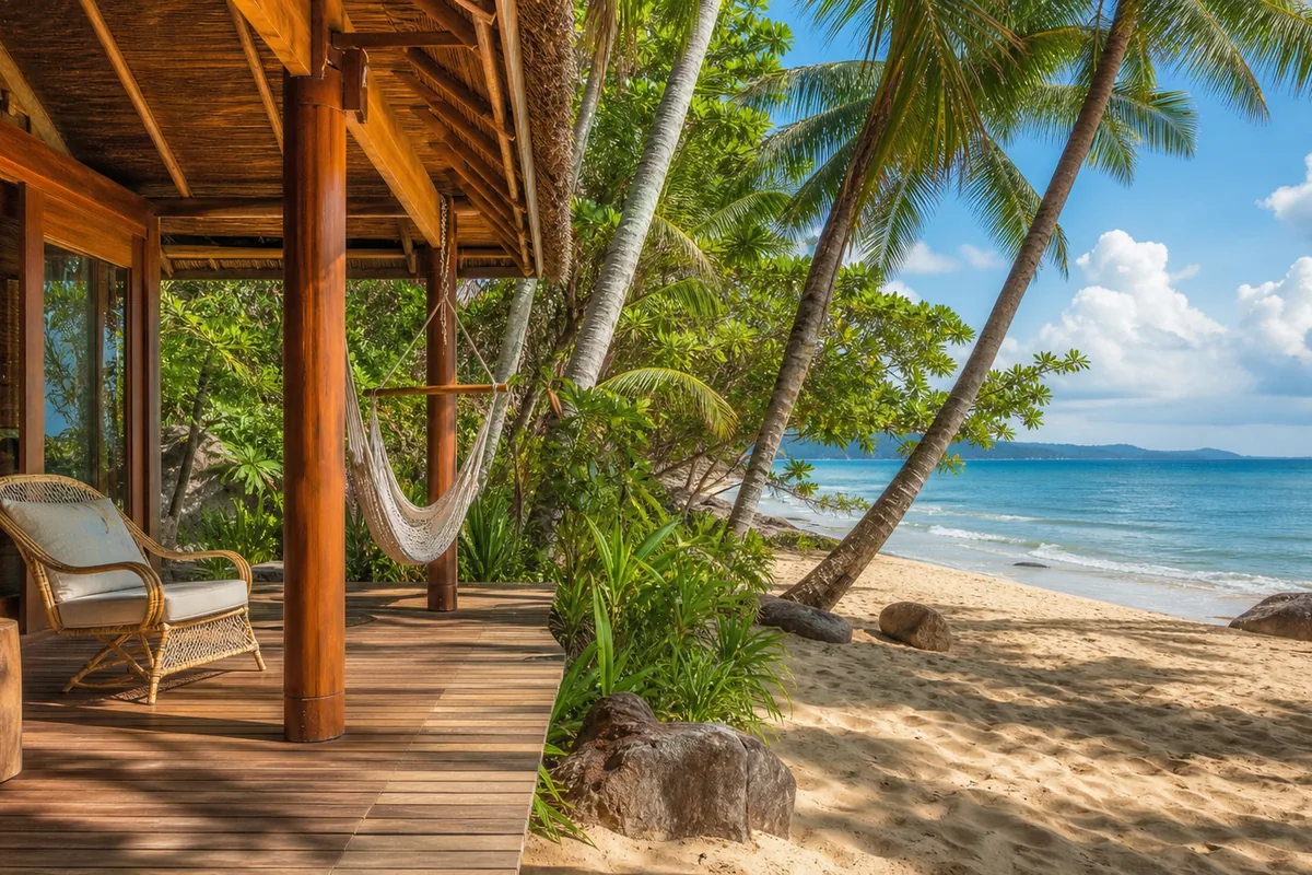 Beachfront bungalow on Long Beach Phu Quoc — 10 metres from the sea